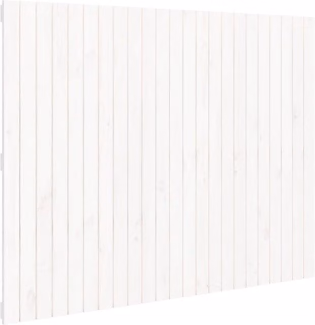 Berkfield Home White Rustic Solid Wood Pine Wall Mount Headboard W: 146.5 cm, D: 3 cm, H: 110 cm