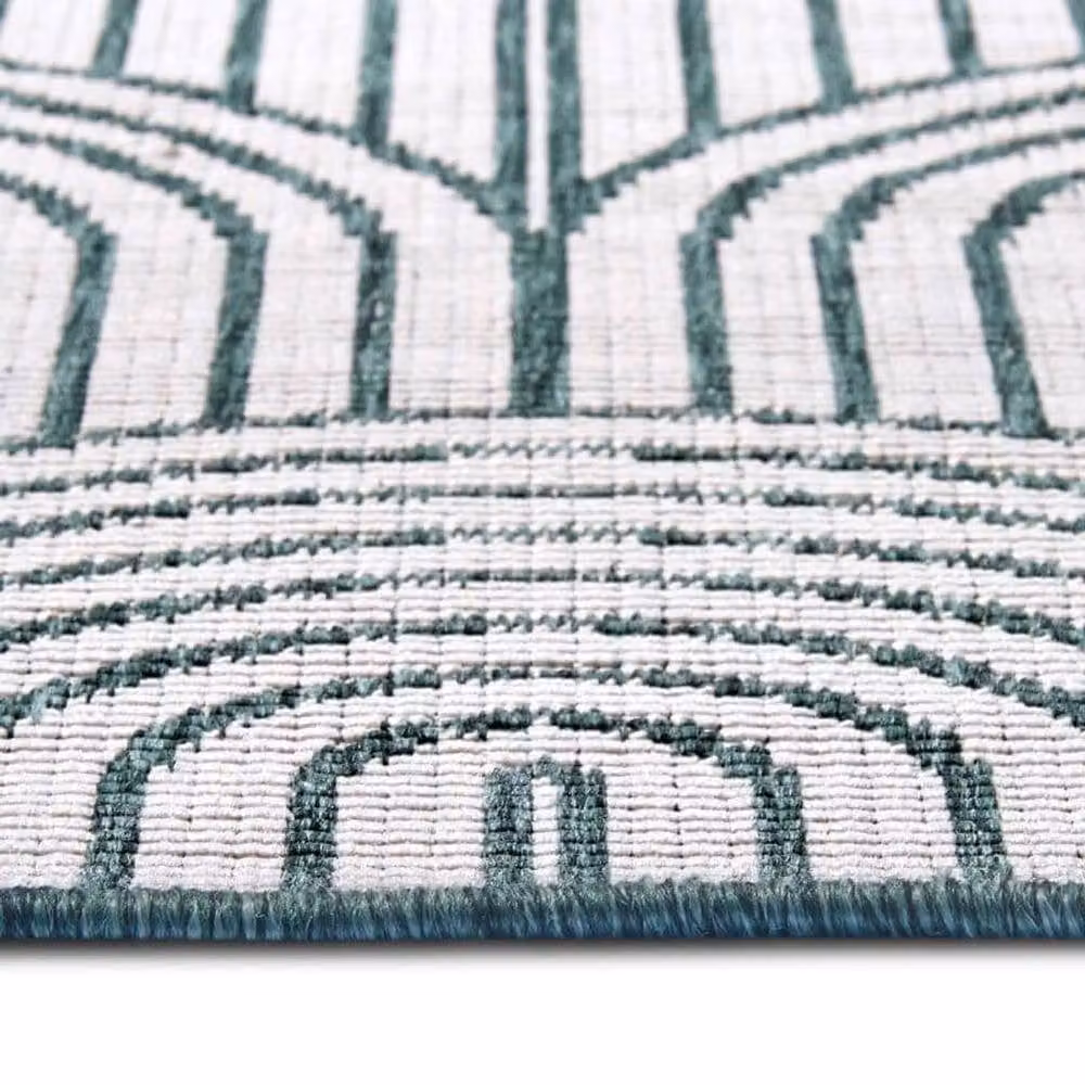 THE RUGS Pangli Reversible Flatweave Indoor Outdoor Rug, Green, W: 80 cm, L: 150 cm – 4