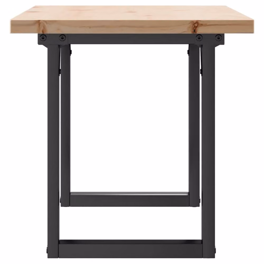 Berkfield Home O-Frame Rectangular Coffee Table in Brown Solid Pine and Steel, W: 100 cm, D: 50 cm, H: 45.5 cm – 3