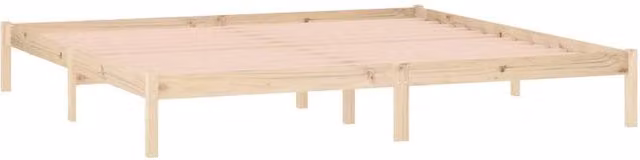 Berkfield Home Beautiful Bed Frame in Light Oak Solid Wood Pine W/D/H: 180 x 200 x 31 cm – 1