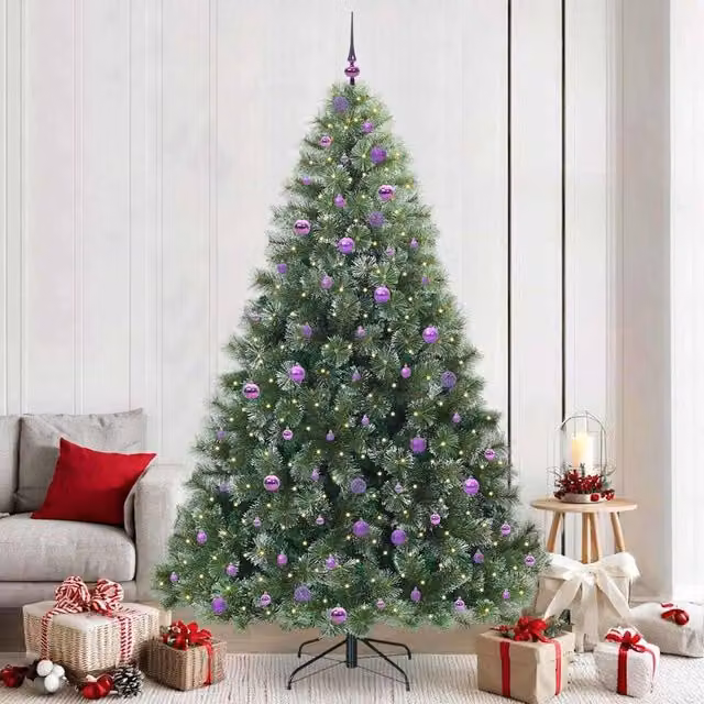 Berkfield Home Artificial Green Christmas Tree with 300 LEDs, Height: 240 cm