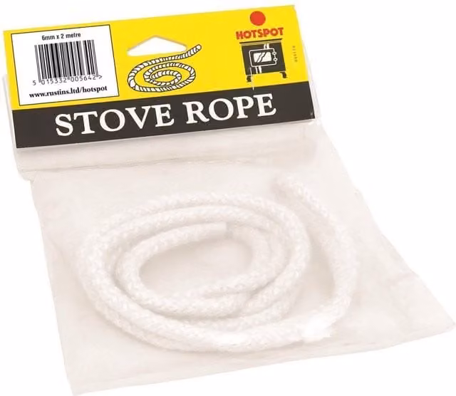 Hotspot Glass Fibre Stove Rope in White and Multicolour