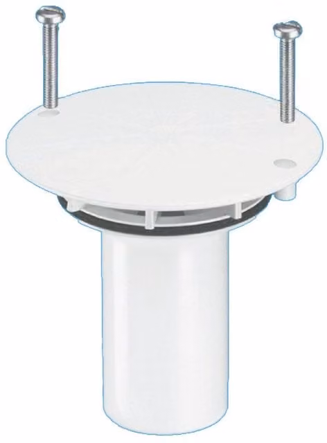 McAlpine White Plastic Gully Cover Plate and Insert Tube