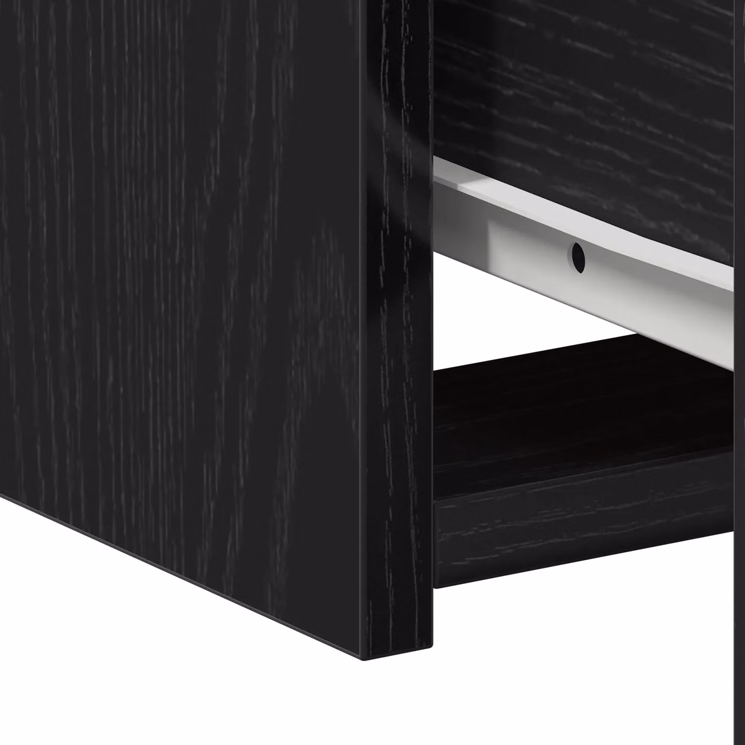Berkfield Home Black Oak Nightstand in Black MDF, W/D/H: 50 x 32 x 60 cm – 6