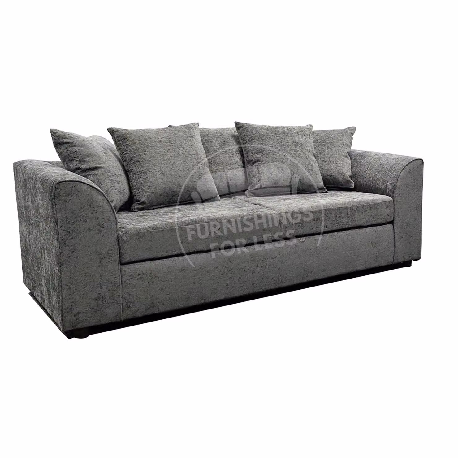 Furnishings For Less UK Monaco Chenille Fabric 3 Piece Sofa Suite in Light Grey, including 3 Seater Sofa and 2 Armchairs – 2
