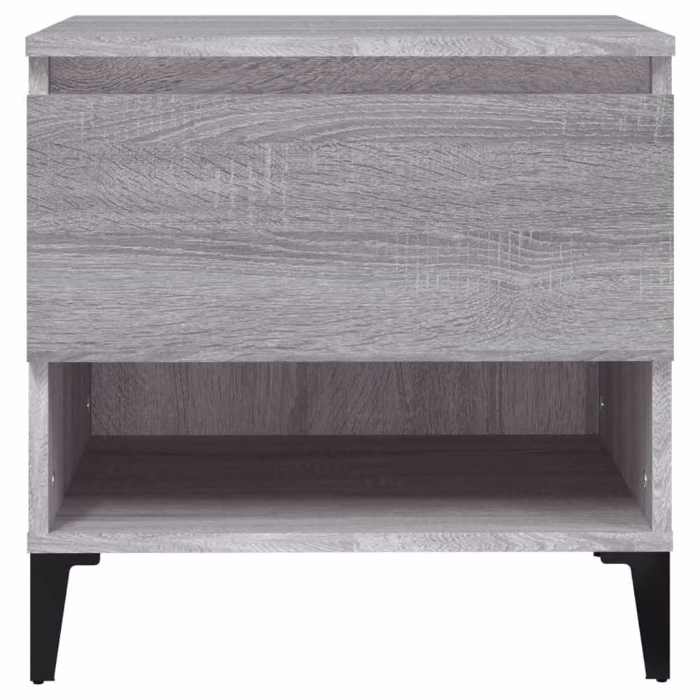 Berkfield Home Set of 2 Grey Sonoma Side Tables, W/D/H: 50 x 46 x 50 cm – 3