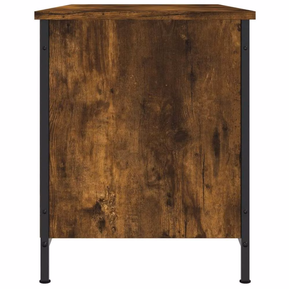 Berkfield Home Industrial TV Cabinet in Smoked Oak Brown, W/D/H: 100 x 40 x 50 cm – 3