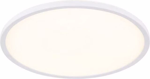 Netlighting Sapana Round Flush Ceiling Light, White, Diameter: 42 cm, LED, 3000K Warm White, IP44