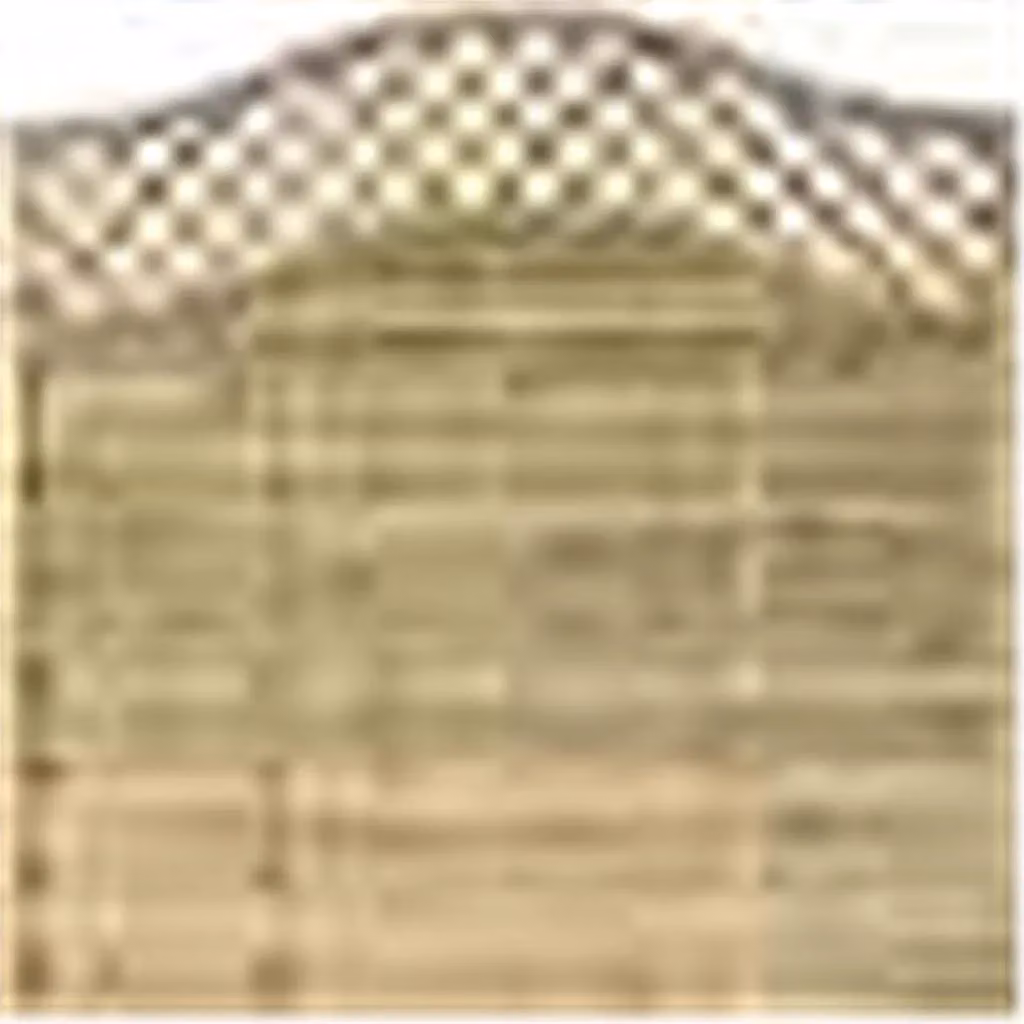 Cheshire Pack of 3 Brown Pressure Treated Woven Lattice Infill Curved Screen Panels – 2