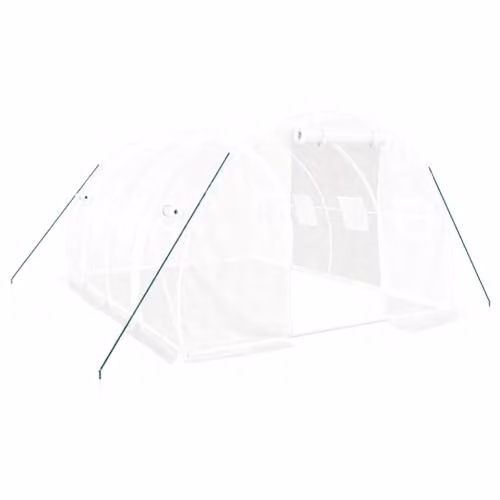 vidaXL Greenhouse with Steel Frame in White, 12 m², W/D/H: 4 x 3 x 2 m – 1
