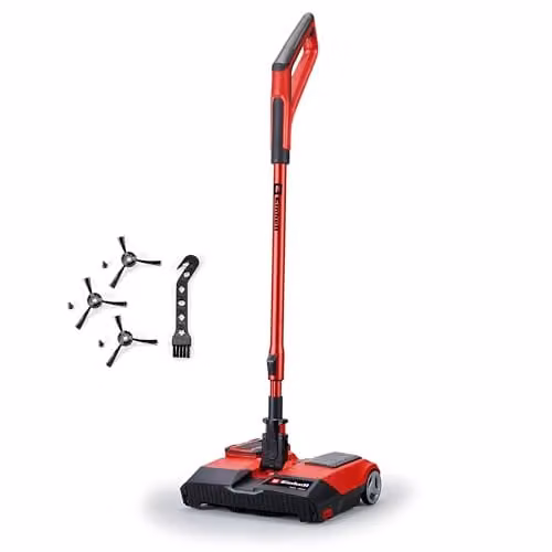 Einhell 18V PXC Cordless Bagless Carpet Sweeper with LED Headlight and Edge Cleaning, Red – 1