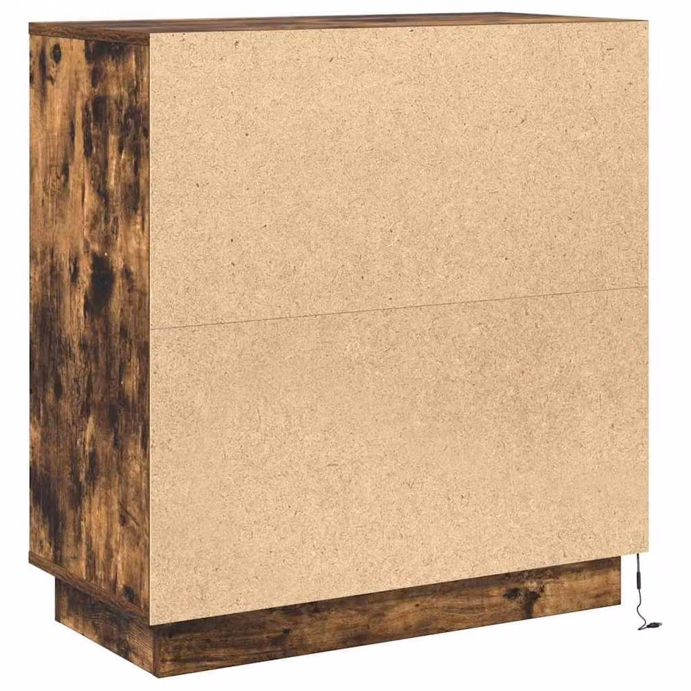 Berkfield Home Modern Sideboard with Integrated LED Lighting in Smoked Oak Brown, W/D/H: 71 x 34.5 x 75 cm – 6