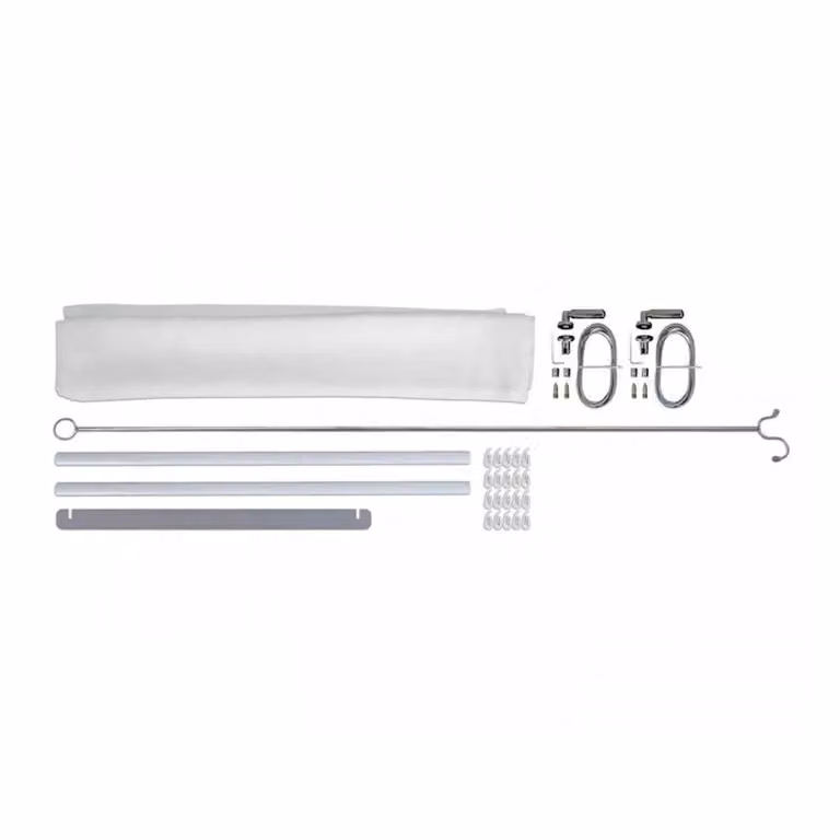 Palram White Manual Polyester Patio Cover Roof Blinds, L290 x W54 cm