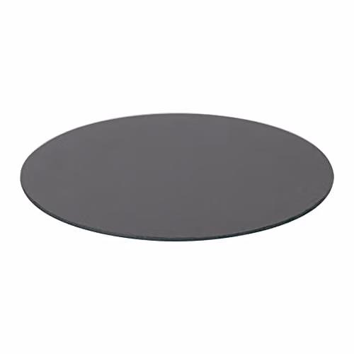 Harbour Housewares Round Black Glass Chopping Board with Non-Slip Feet, Diameter: 30 cm – 1