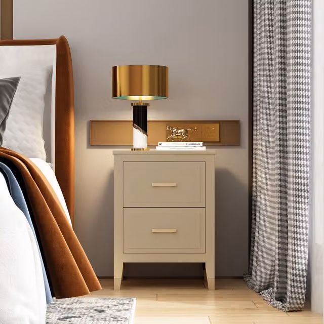 Cabinet Bits Palazzi 2 Drawer Bedside Table in Clay