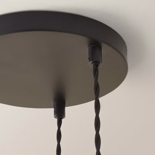 ValueLights Bellamy 3 Drop Cluster Ceiling Pendant Light with Smoked Glass Globes in Matte Black – 3