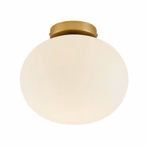 Nordlux Alton Ceiling Light in Gold/Brass and Transparent Glass with E27 Socket, Diameter: 28 cm