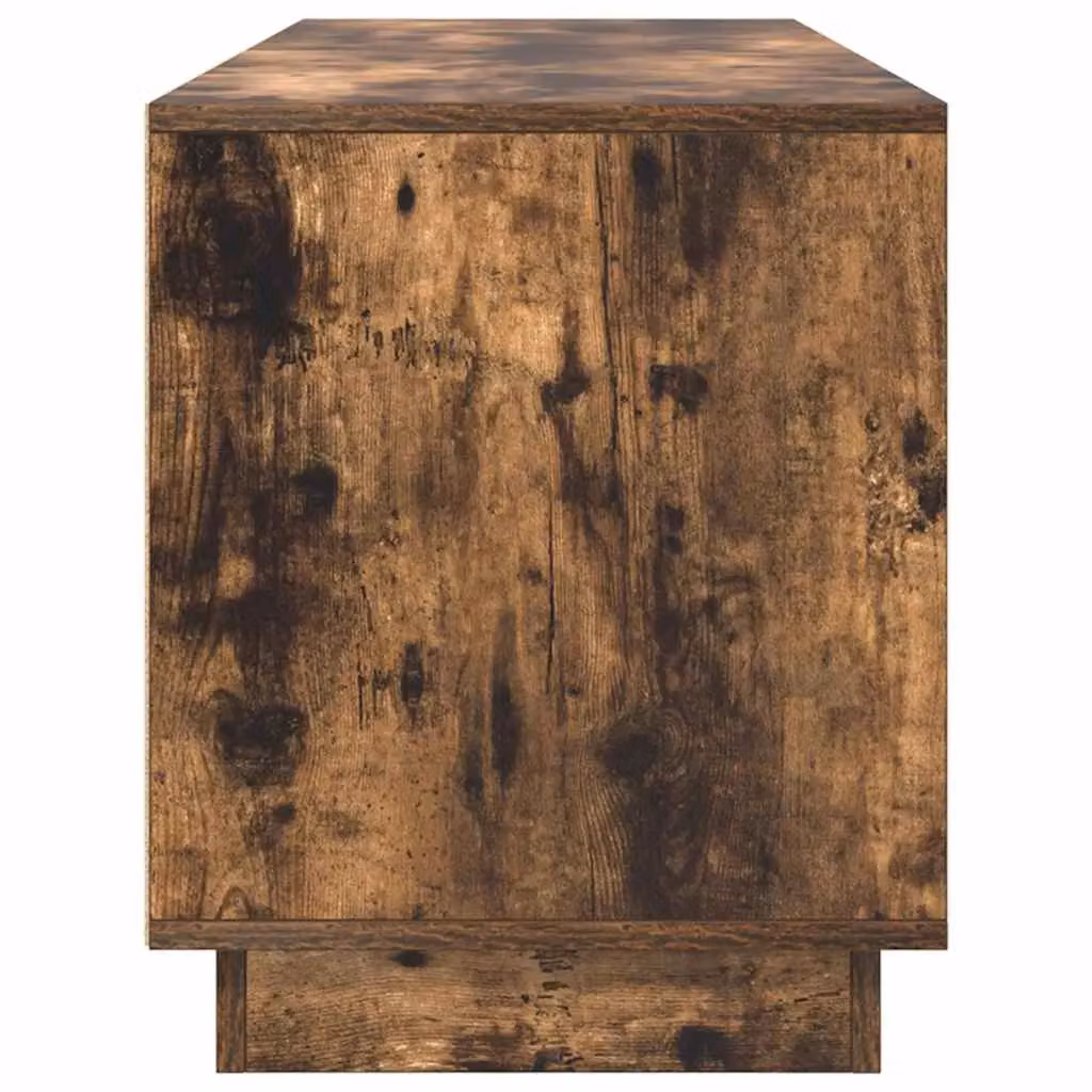 Berkfield Home TV Cabinet with LED Lights in Smoked Oak Brown, W: 160.5 cm, D: 41 cm, H: 50 cm – 5