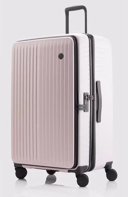 Nere Travel Venture Dual Open Large Suitcase in Pink, H x W x D: 76.0 x 49.0 x 31.0 cm – 1