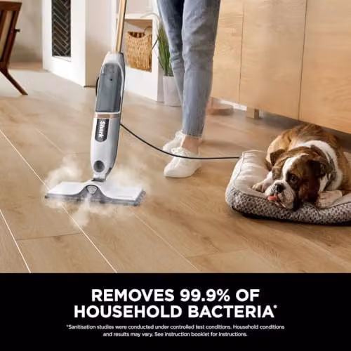 Shark SteamSpot Lightweight Steam Mop with Steam Blaster Technology in White – 2