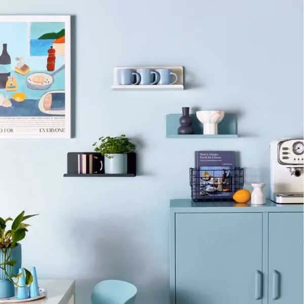 Mustard Made The Ledge In Slate Small Wall Mounted Metal Shelf, Grey, W/D/H: 35 x 13 x 12 cm – 2