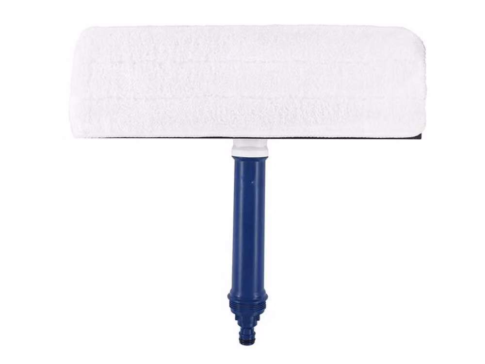 Faithfull Blue Water Flow Window Cleaning Mop with Squeegee and Refillable Microfibre Head – 2