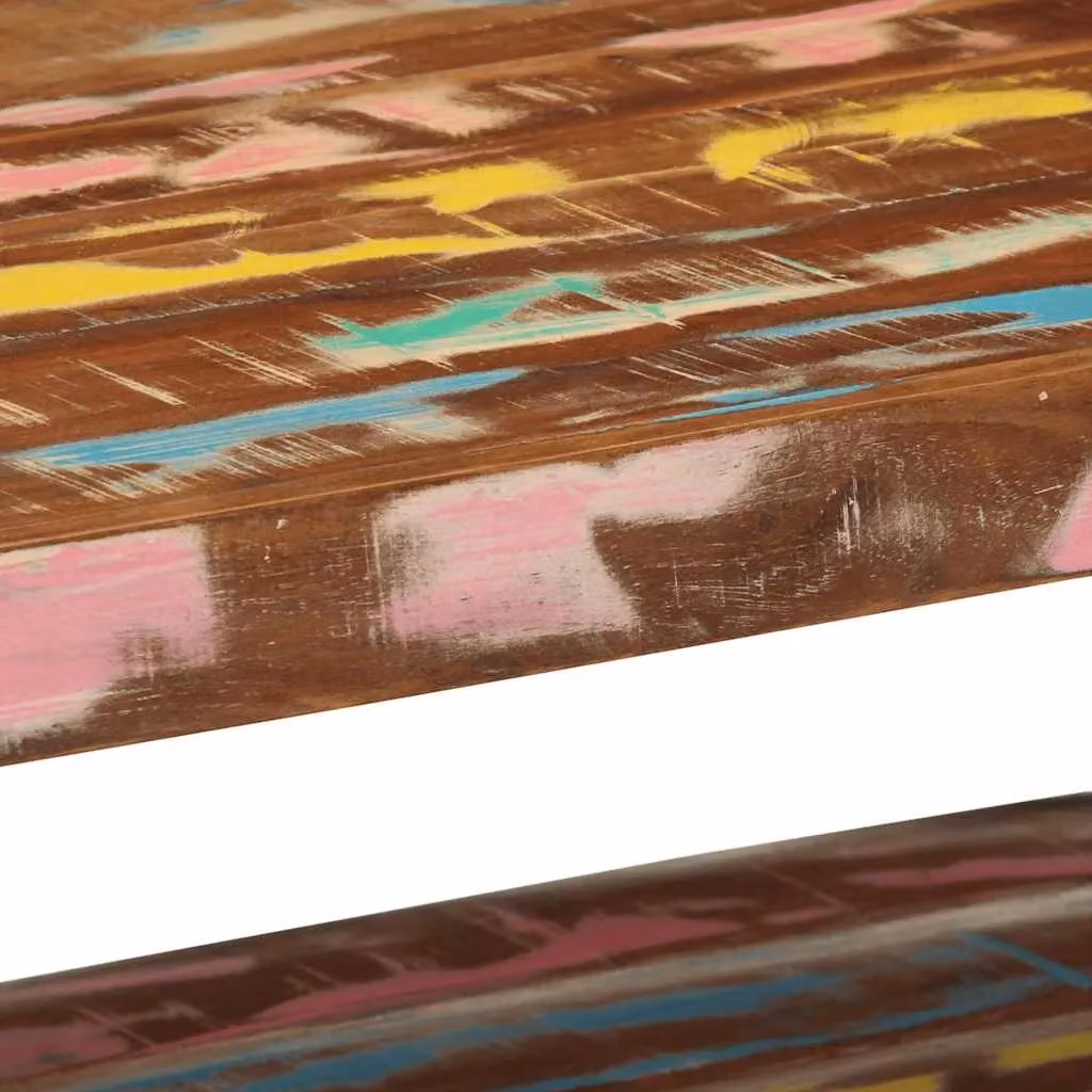 Berkfield Home Multicolour Reclaimed Solid Wood Coffee Table, W: 90 cm, D: 50 cm, H: 38 cm – 5