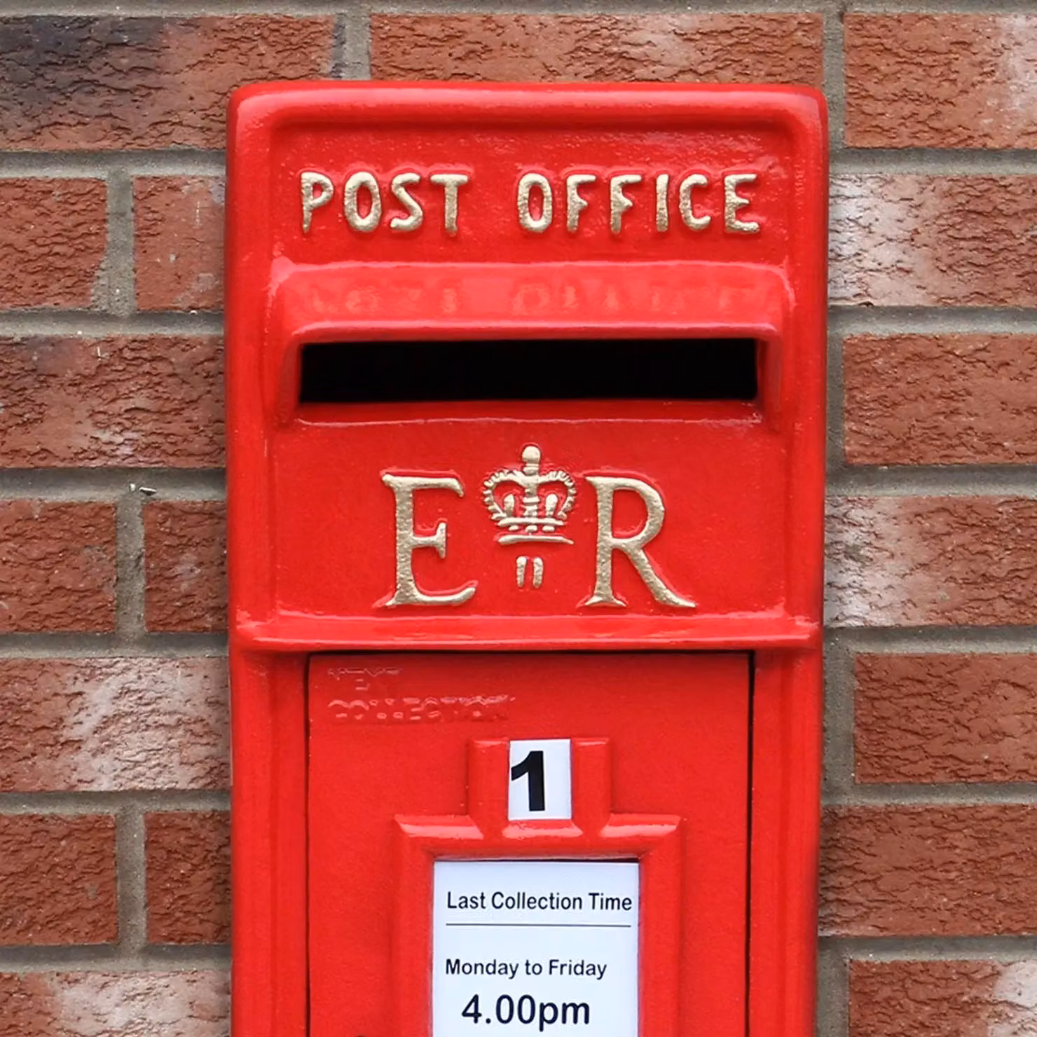 Monstershop Red Royal Mail Post Box with Freestanding Cast Iron Stand – 3