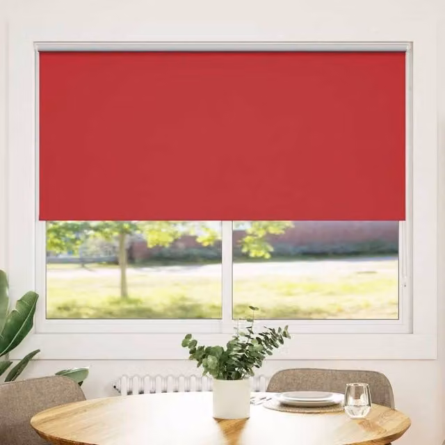 Berkfield Home Red Blackout Roller Blind, Thermal Insulating, W: 160 cm, H: 175 cm