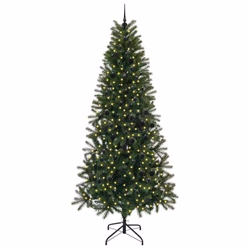 Berkfield Home Artificial Christmas Tree with 300 LEDs, Green, Height: 240 cm – 3