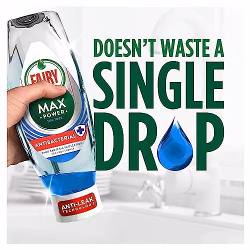 Fairy Max Power Antibacterial Washing Up Liquid Blue 730ml – 4