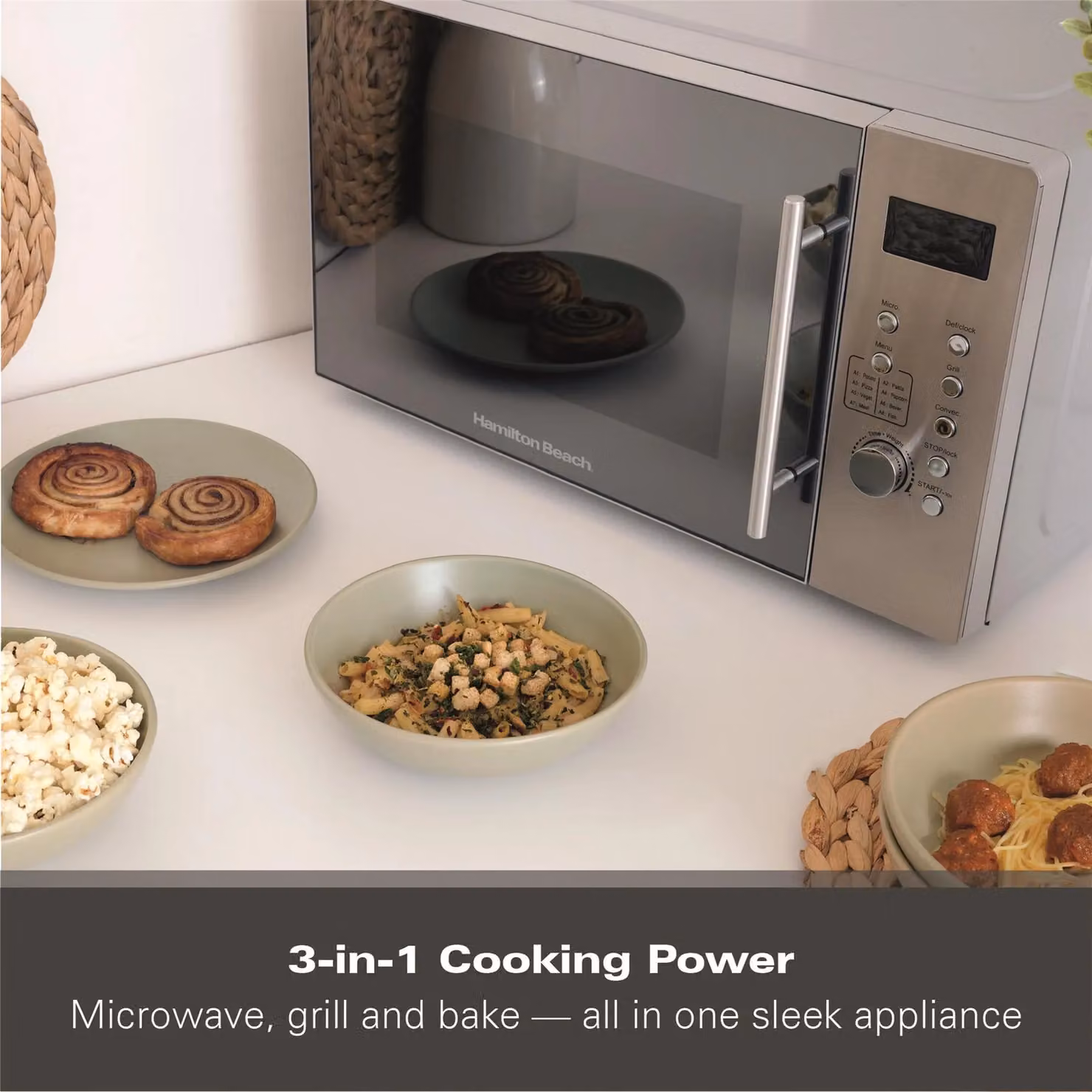 Hamilton Beach 30L Combination Microwave with Grill and Convection in Silver – 2