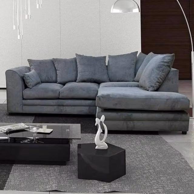 Snug Furniture Birmingham Ltd Fernando Right Hand Corner Sofa Set in Grey Fabric – 1