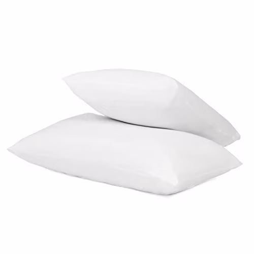 OHS 2 Pack White Hollowfibre Hotel Quality Pillows with Medium Support, W x H: 45 x 75 cm – 1