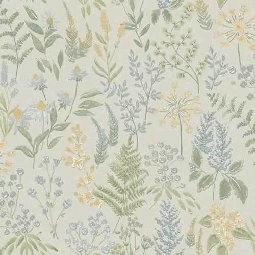 Holden Decor Rural Paradise Floral Spring Wallpaper in Blue, Green and Multicolour