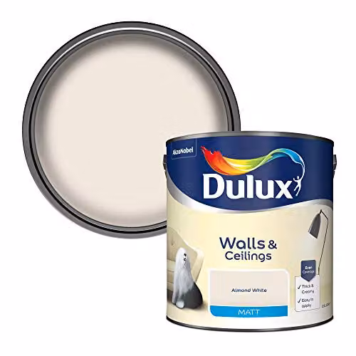 Dulux Matt Emulsion Water Based Wall and Ceiling Paint, White, 2.5 l – 1