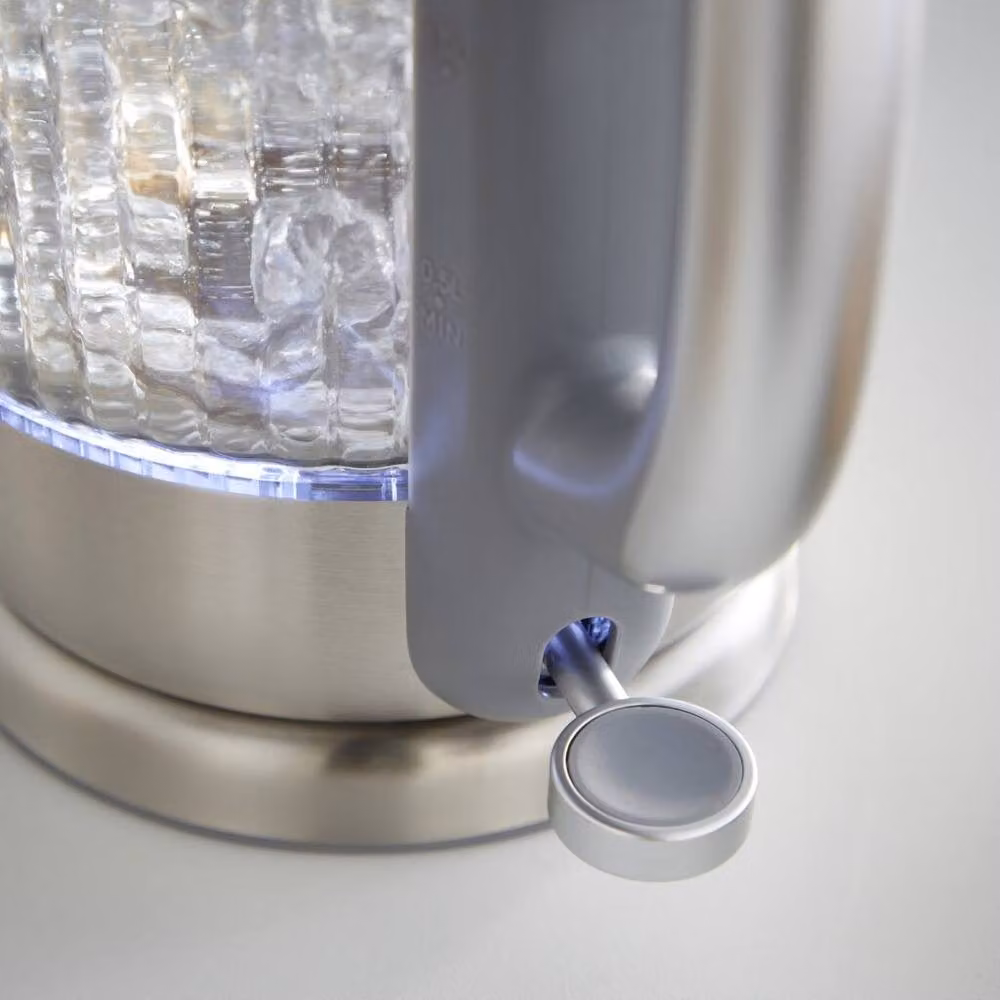 Morphy Richards Lantern Ribbed Glass and Stainless Steel Kettle in Grey – 2