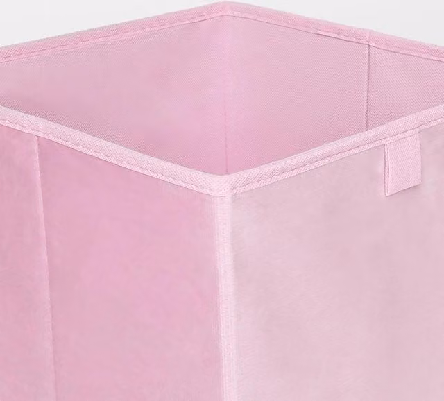 OHS Matte Velvet Cube Storage Boxes in Pink