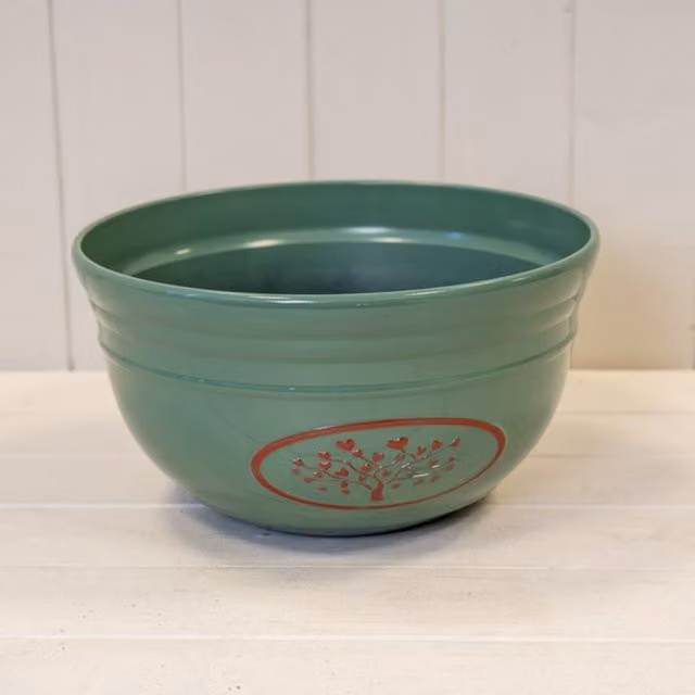 KDMD Green Round Love Heart Tree Bowl Plastic Planter 6.6l