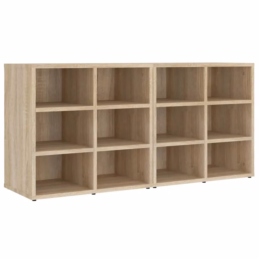 Berkfield Home Set of 2 Sonoma Oak Shoe Cabinets in Brown, W/D/H: 52.5 x 30 x 50 cm – 2