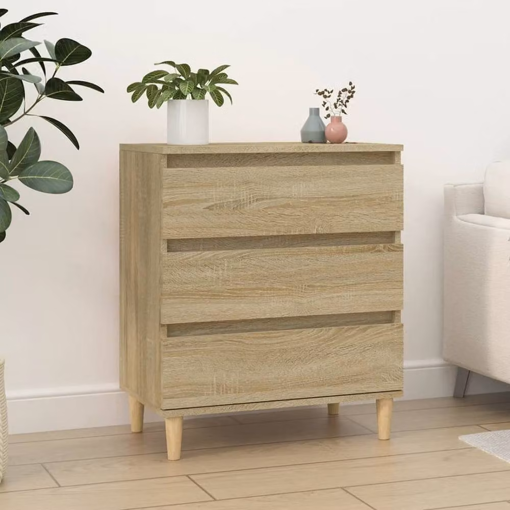 Berkfield Home Sonoma Oak Sideboard in Beige, W/D/H: 60 x 35 x 70 cm – 2