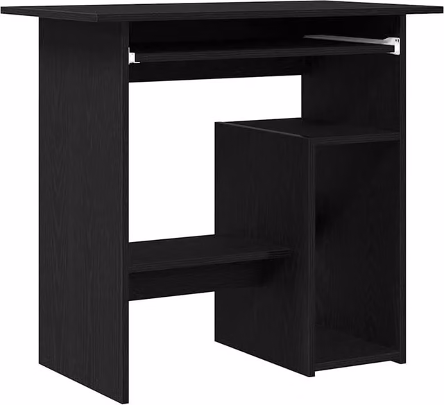 Berkfield Home Modern Writing Desk in Black Oak, W/D/H: 80 x 45 x 74 cm – 1