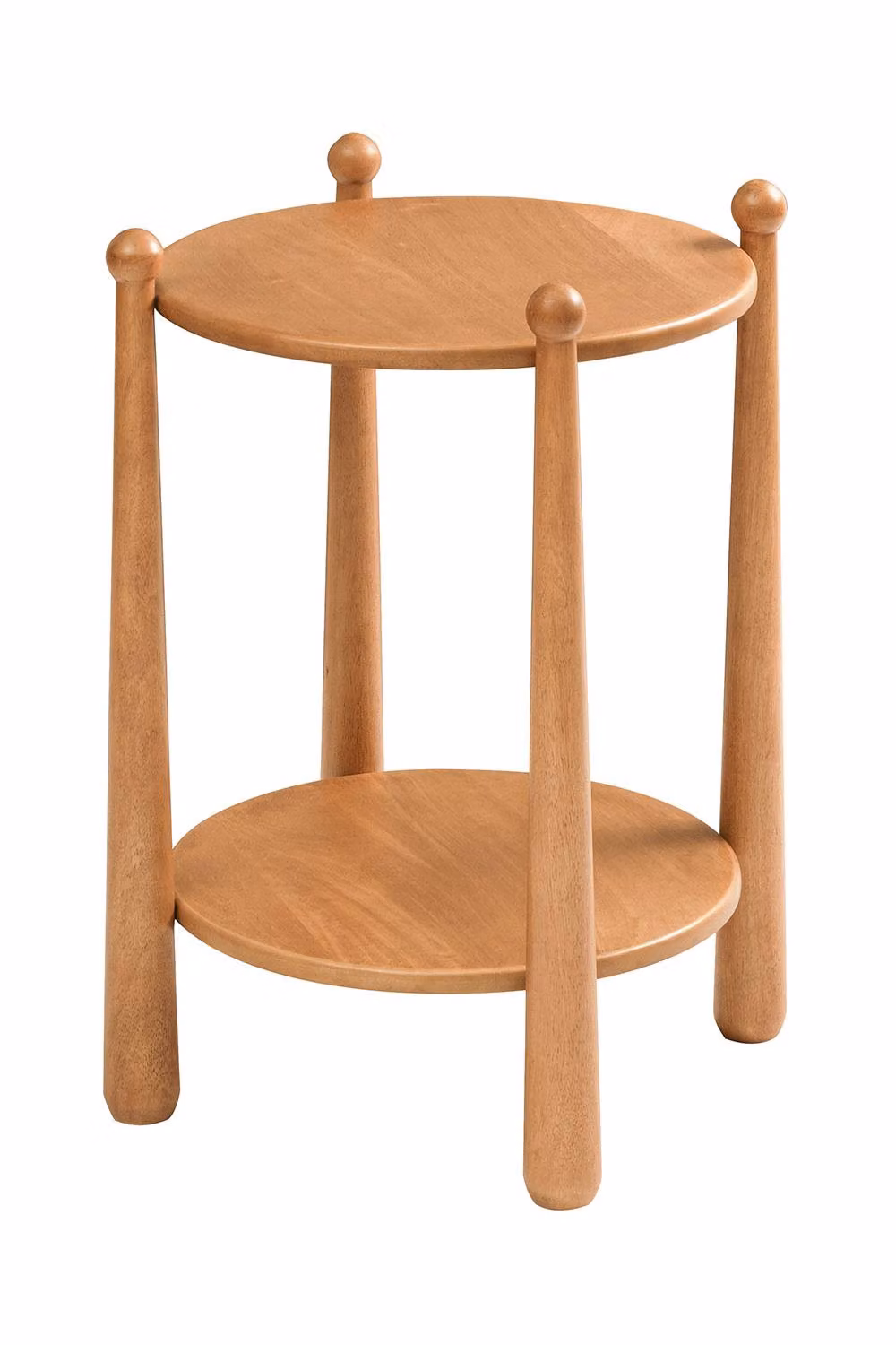 MH London Pablo 2-Tier Solid Mango Wood Side Table in Natural Brown and Beige – 2