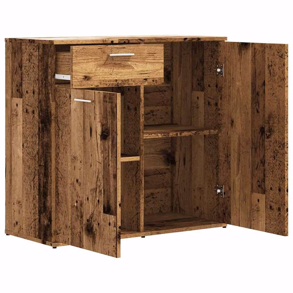 Berkfield Home Old Wood Sideboard in Brown, W/D/H: 80 x 36 x 75 cm – 4