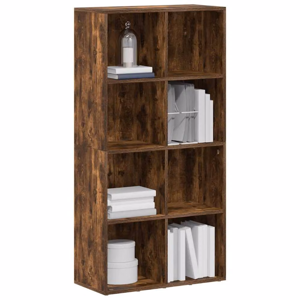 Berkfield Home Smoked Oak Book Cabinet and Sideboard in Brown, W/D/H: 66 x 30 x 130 cm – 3