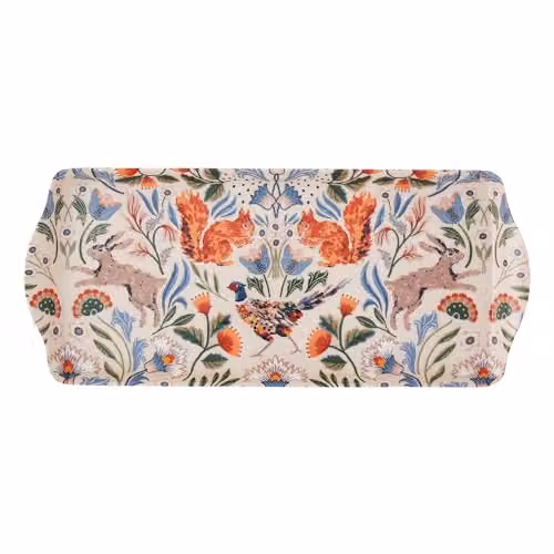 Ulster Weavers Woodland Animals Melamine Serving Tray, Multicolour, W: 39 cm, D: 17 cm, H: 2.5 cm – 3