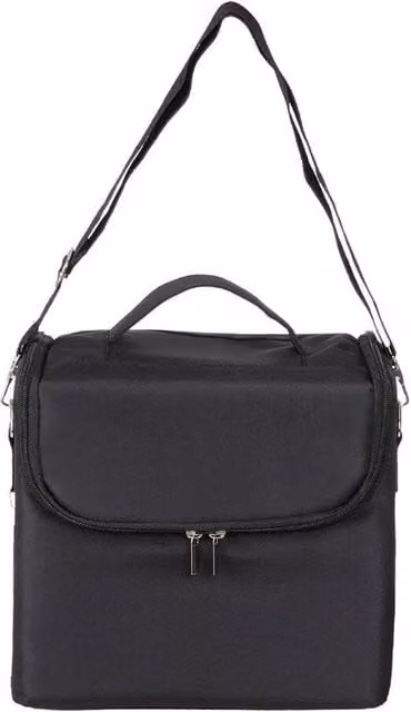 KORVIXA Extra Large Makeup Bag and Beauty Carry Box, Black, W: 50 cm x D: 50 cm x H: 50 cm
