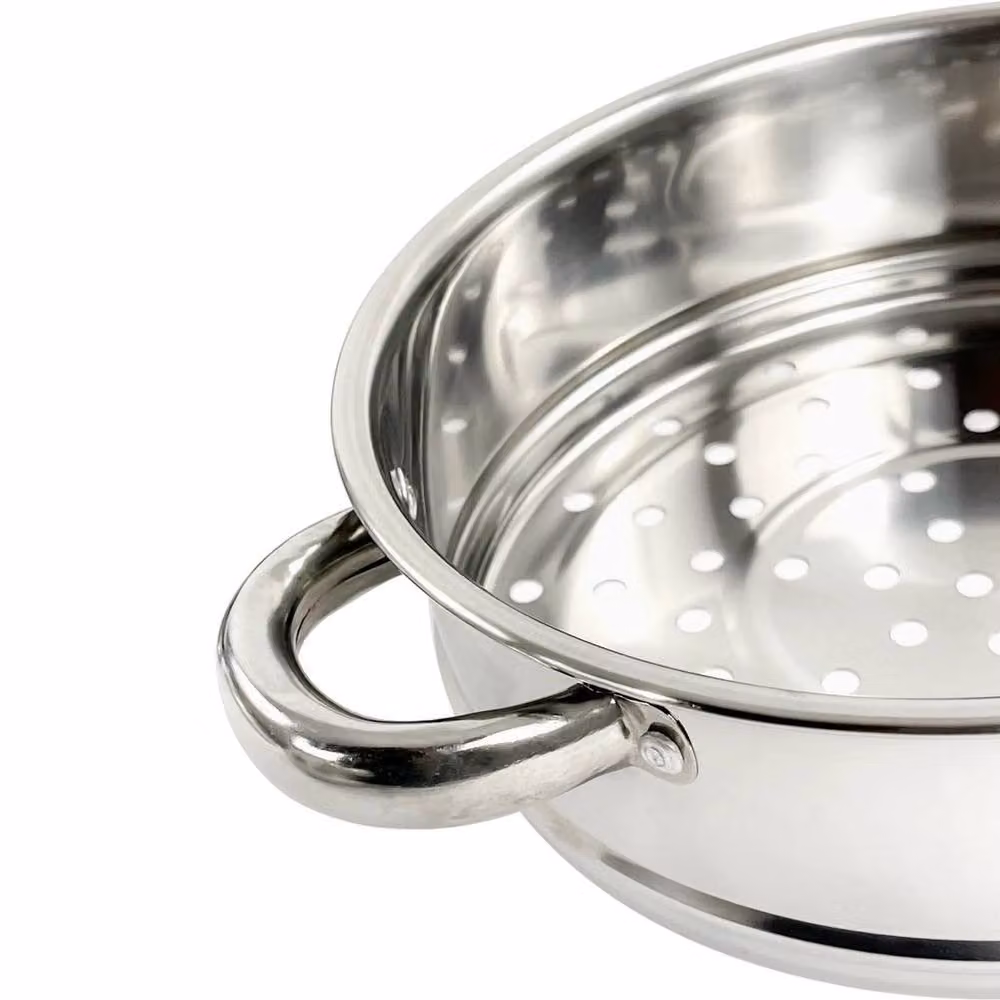 Flavora 4 Tier Stainless Steel Induction Hob Steamer Pot in Silver, Height: 24 cm – 2