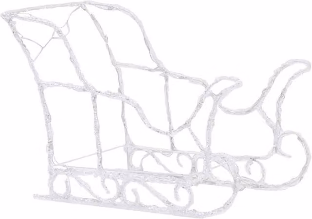 Berkfield Home Reindeers & Sleigh Christmas Decoration, Multicolour and White, W/D/H: 280 x 28 x 55 cm