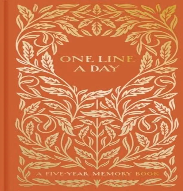 Chronicle Books Gilded One Line a Day Diary in Gold, Orange and Multicolour